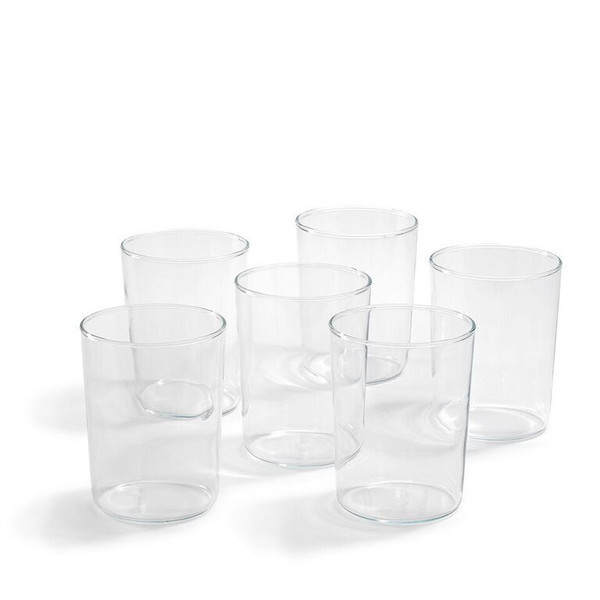 Narrow German Glass Cup Set of 6
