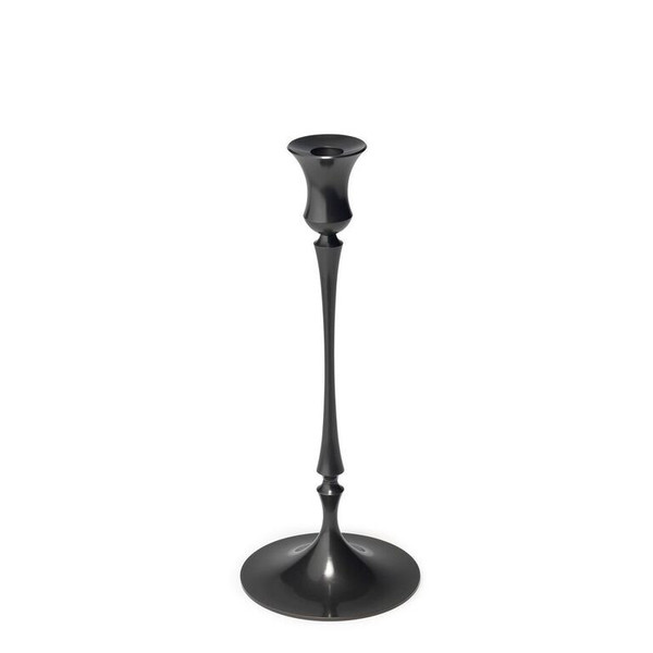 Tall Oxidized Bronze Attenuated Rod Candlestick