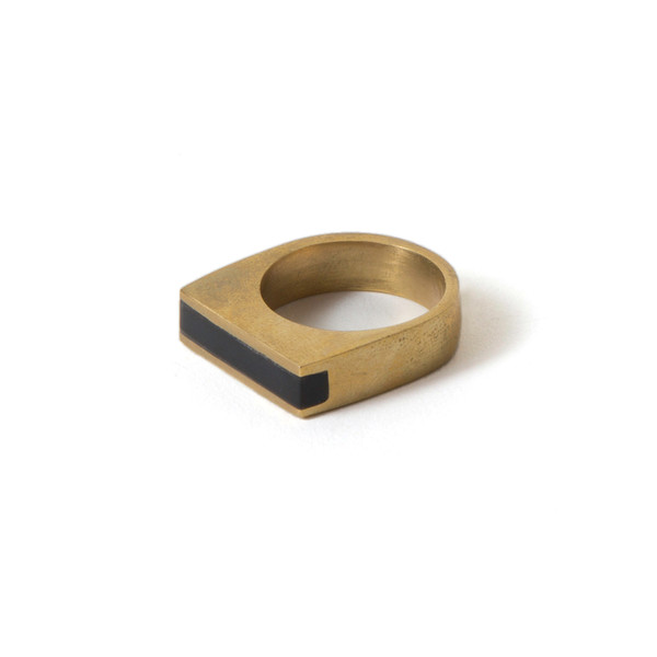 Stacking Horn and Brass Ring