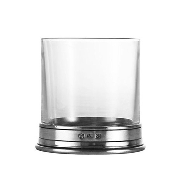 MATCH Pewter Crystal Double Old Fashion Glass
