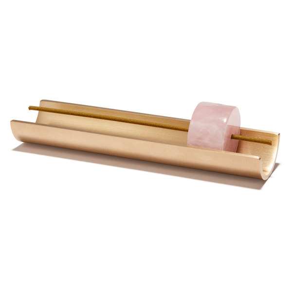 Cinnamon Projects Rose Quartz Burner + Incense Set goop