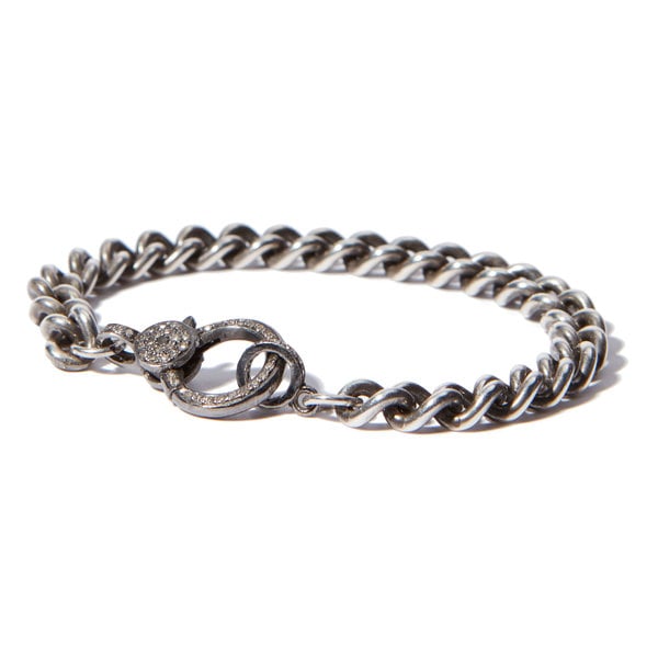 Sheryl Lowe Chain Bracelet with Pavé Clasp