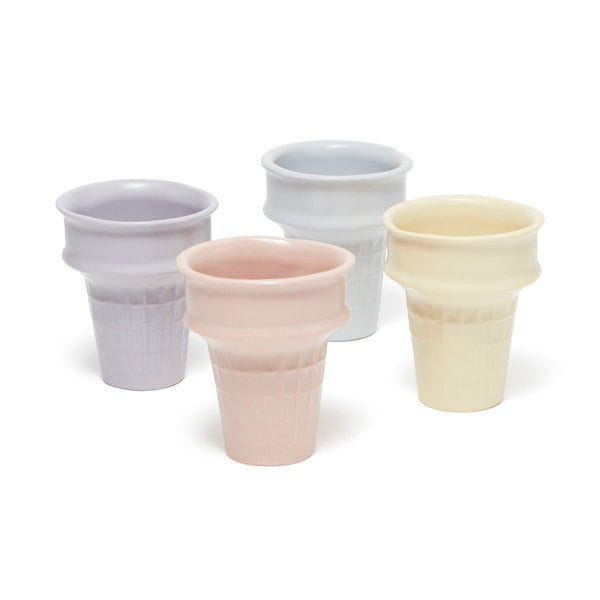 SIN Ceramic Ice Cream Cones, Set of 4