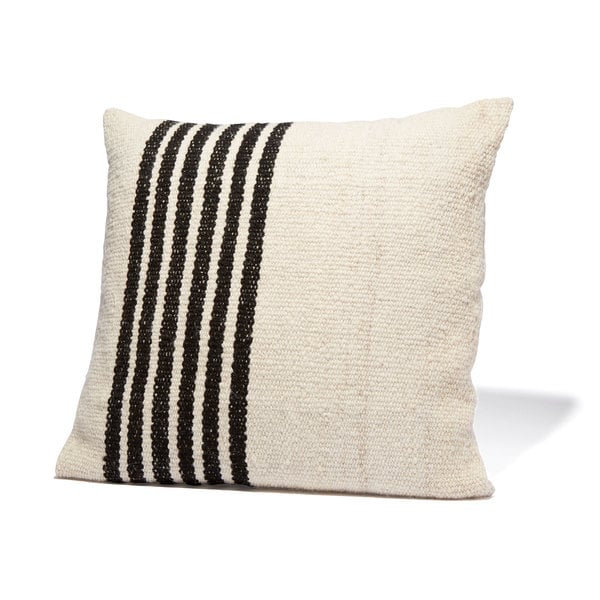 Sien + Co  Left Stripe Black Pillow