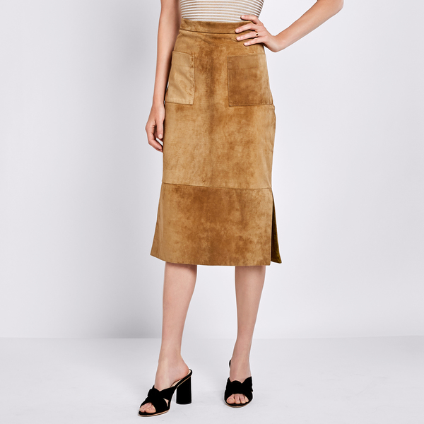 Cushnie Et Ochs Suede Pencil Skirt With Front Pockets Goop