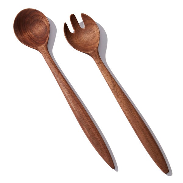 The Wooden Palate Hand Carved Salad Servers