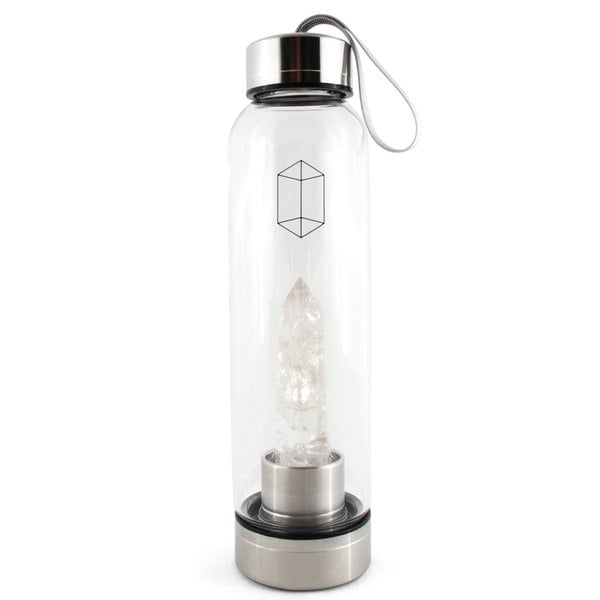 Glacce Clear Quartz Crystal-Infused Water Bottle