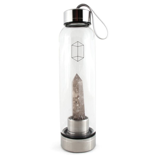 Glacce Smoky Quartz Crystal-Infused Water Bottle