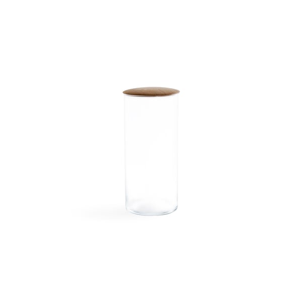 Hawkins New York Large Glass Storage Container with Oak Lid