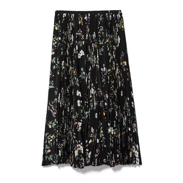 Rochas Menta Silk Floral Skirt