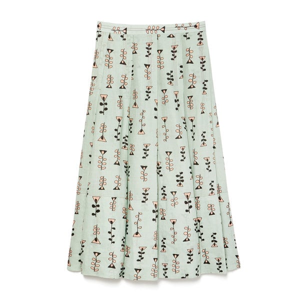 Marni Pleated Printed Skirt