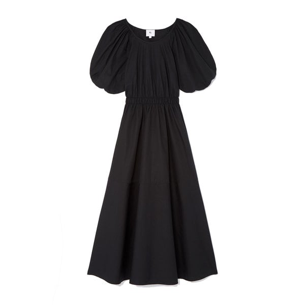 G. Label Sheely Puff-Sleeve Midi Dress