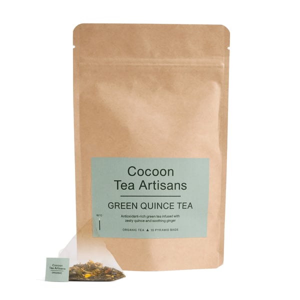 Cocoon Tea Artisans  100% Organic Green Quince Tea Refill Bag