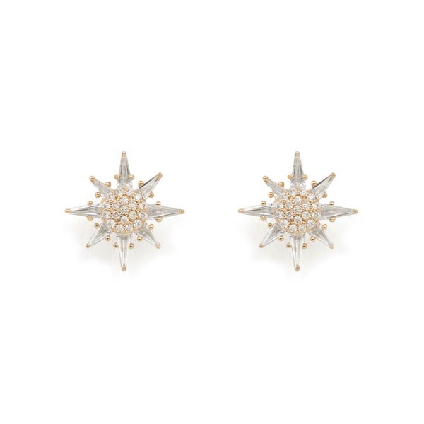 Bondeye Jewelry Calypso White Topaz Star Stud Earrings