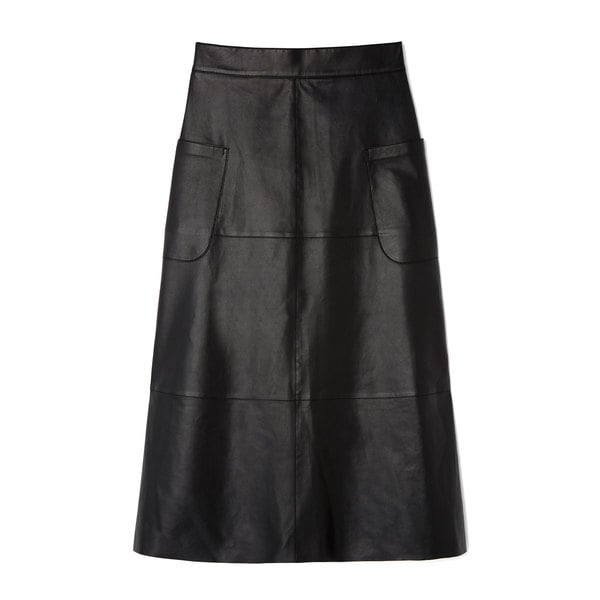 G. Label Marie Leather A-Line Skirt