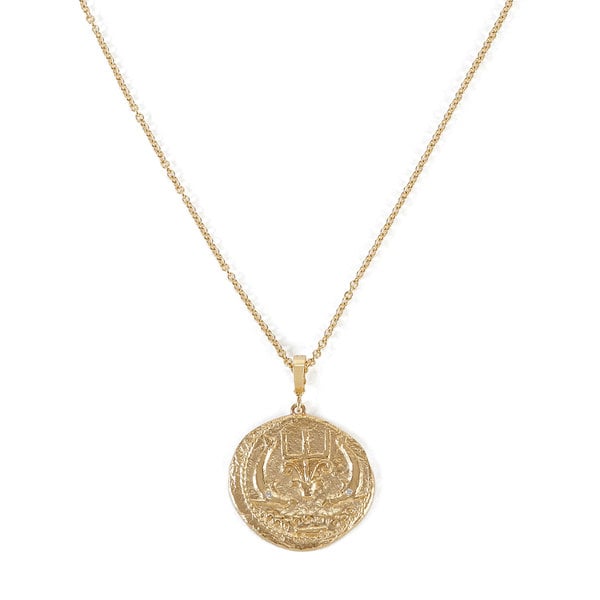 Azlee Of The Sea Large Diamond Coin with 20" Chain