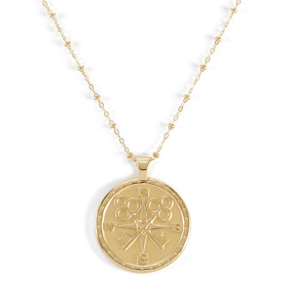 Jane Win Traveler's Coin Pendant Necklace