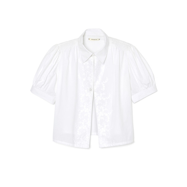 Hiraeth Lee Embroidered Button-Down Blouse