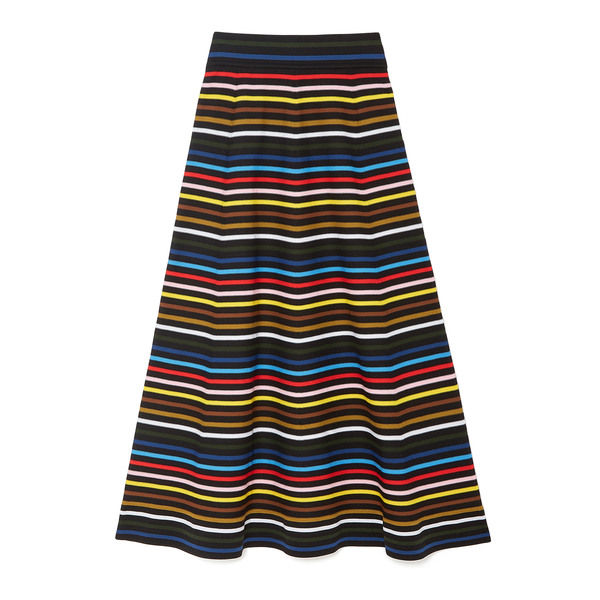 Sonia Rykiel Striped Knit Midi Skirt