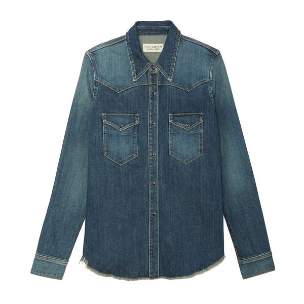Nili Lotan Travis Denim Shirt goop