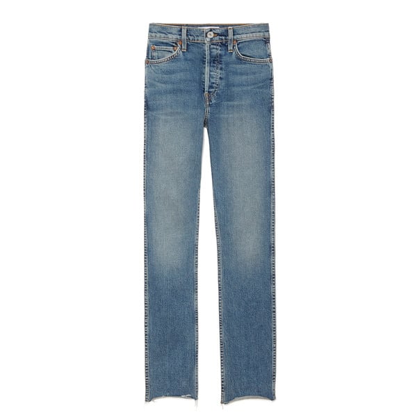 RE/DONE Double Needle Cropped Jeans