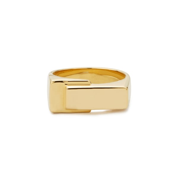 Lizzie Mandler Overlap Pinky Yellow-Gold Ring