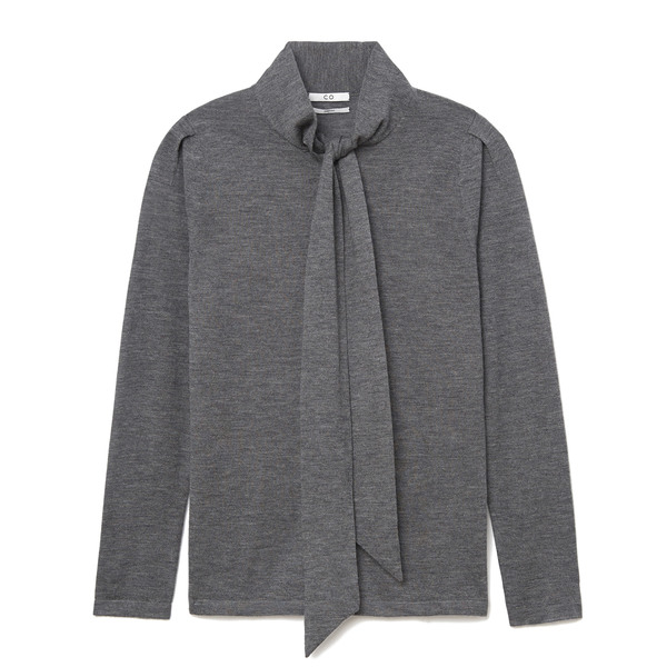 Co Fine Cashmere Knit Grey Sweater