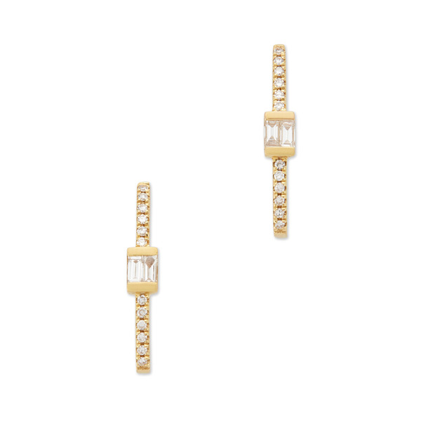 Shay Jewelry Baguette Bar Hook Studs