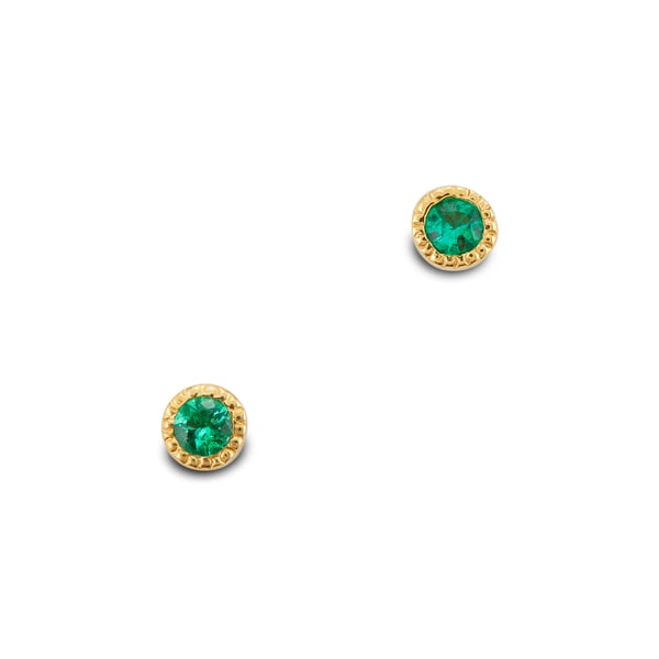 Ark Fine Jewelry Lakshmi Stud Emerald Earrings