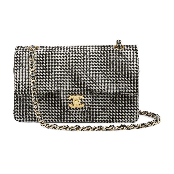 What Goes Around Comes Around Chanel Houndstooth 2.55 9" Bag