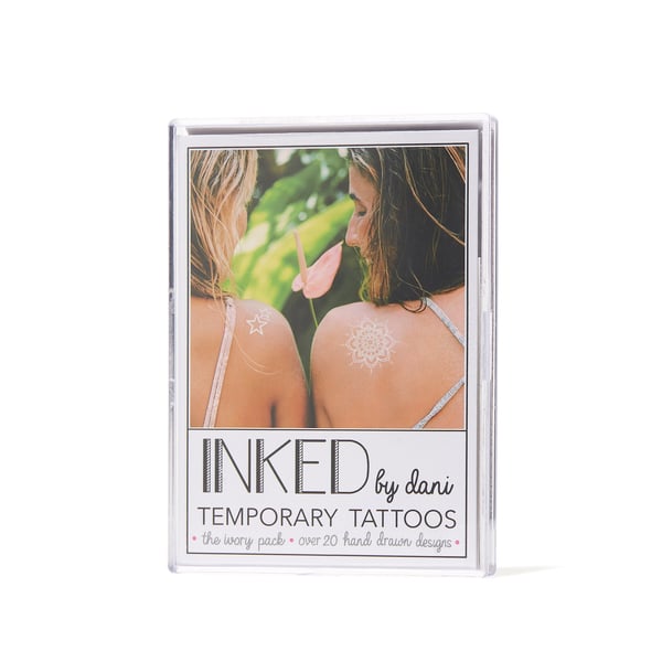 Inked  White Ink Temporary Tattoos