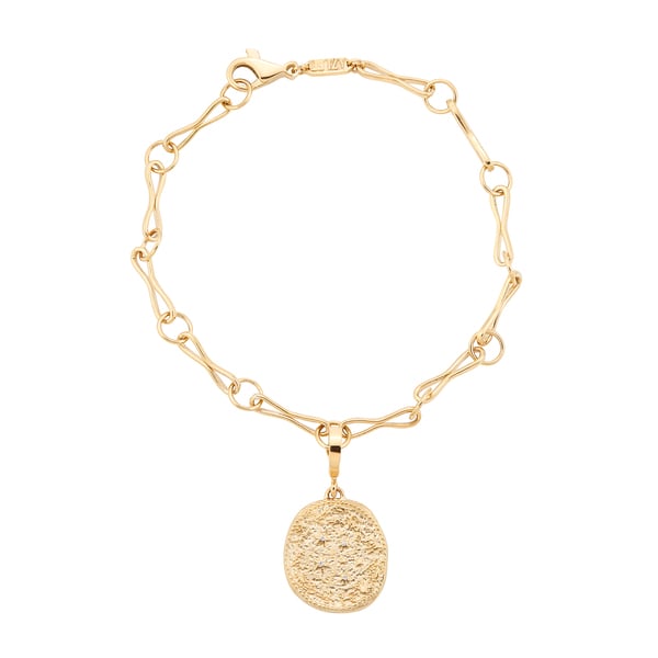Azlee Link Bracelet with Zodiac Coin Charm