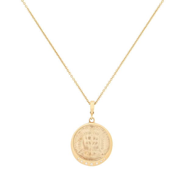 Azlee Lion Venetian Glass Coin Necklace