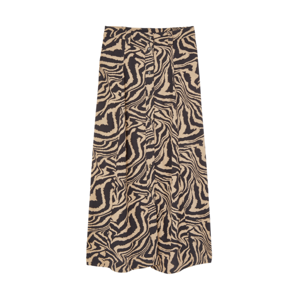 Ganni Printed Crepe Skirt