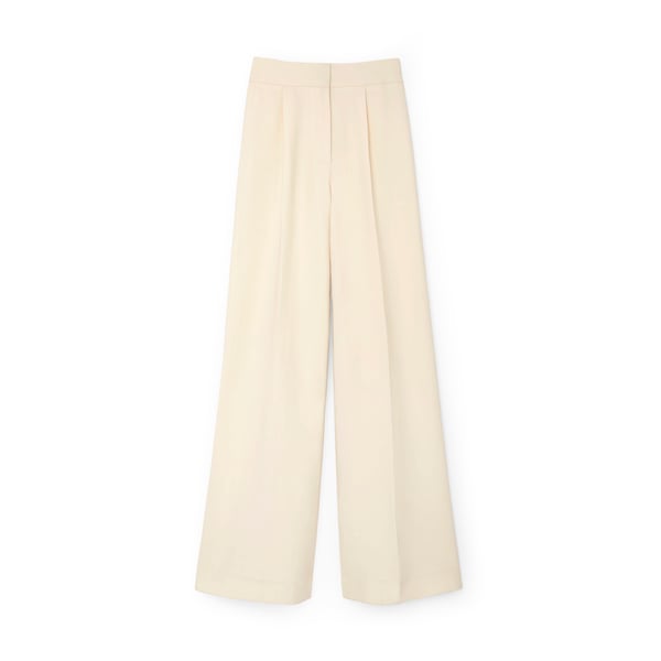 G. Label Carlin High-Waisted Pleat-Front Trousers