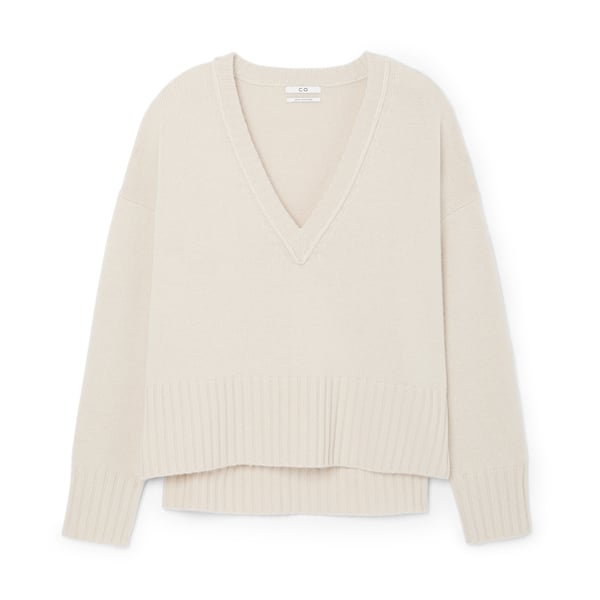 Co V Neck Split Hem Sweater Goop