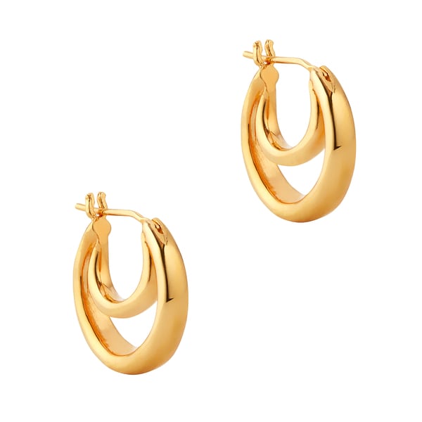 Sophie Buhai Small Gold Double Hoop Earrings