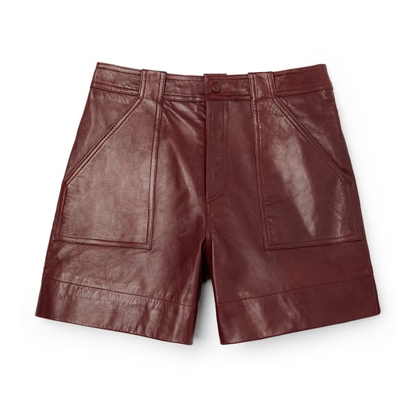 Ganni Leather Shorts