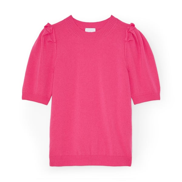 G. Label by goop Shelby Short-Sleeve Puff Sweater