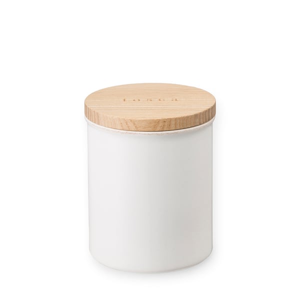 YAMAZAKI home Tosca Ceramic Canister Salt WH Space saving One Size White