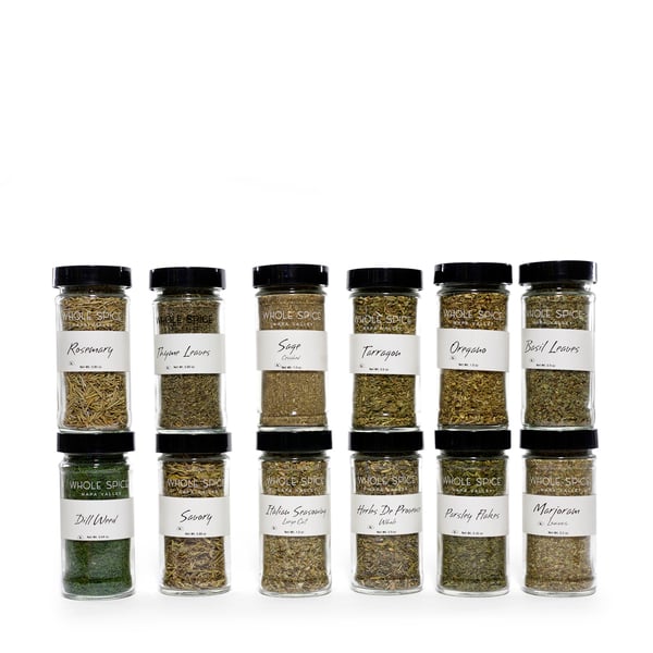 Whole Spice Herbs Jar Set
