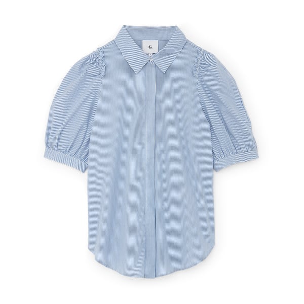 G. Label by goop Nicole Puff-Sleeve Button-Down with Collar
