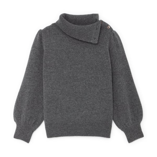 Co Button Shoulder Sweater