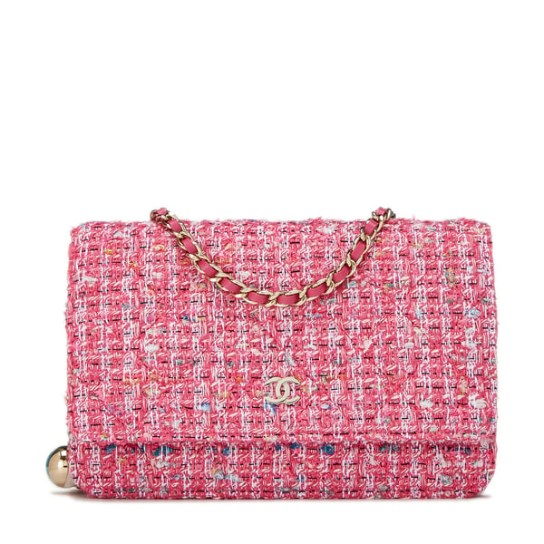 What Goes Around Comes Around Chanel Pink Tweed Bag