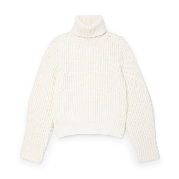 G. Label by goop Madi Chunky-Knit Puff-Sleeve Turtleneck