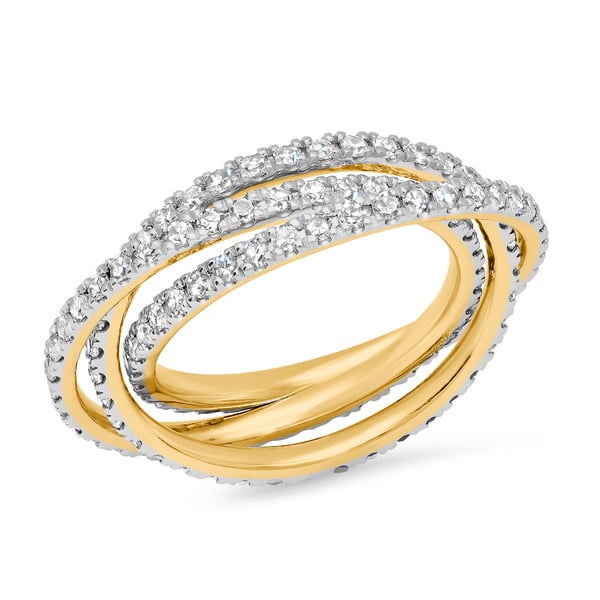 Eriness Diamond Interlocking Ring