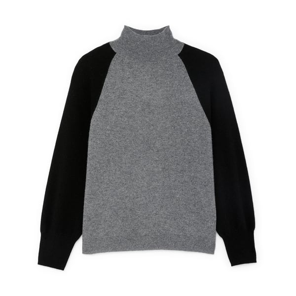 Monrow Cashmere Mock-Neck Sweater
