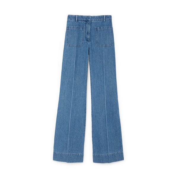 Victoria Beckham Patch-Pocket Jeans
