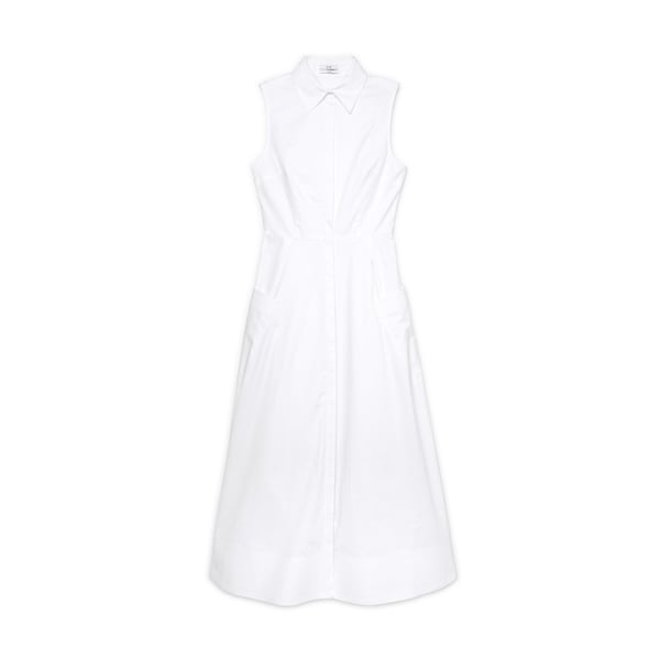 Co Sleeveless ButtonDown Dress goop