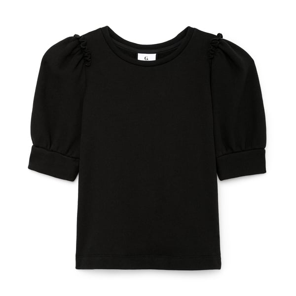 G. Label Martin Short Puff-Sleeve Sweatshirt